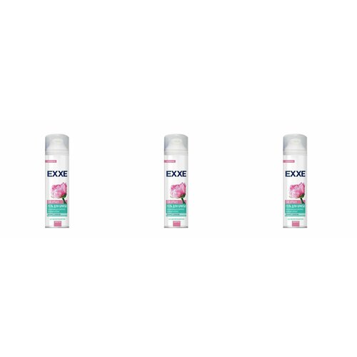 EXXE гель для бритья женский sensitive silk effect 200 мл 3 шт 1380₽