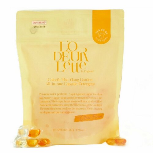 LODEURLETTE Капсулы для стирки белья с ароматом иланг-иланг In England Colorfit The Ylang Garden All in One Capsule Detergent 17 г x 30 1313₽