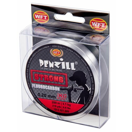 фото Леска флюорокарбоновая wft penzill fluorocarbon strong 200 м 0.2 мм 3.1 кг