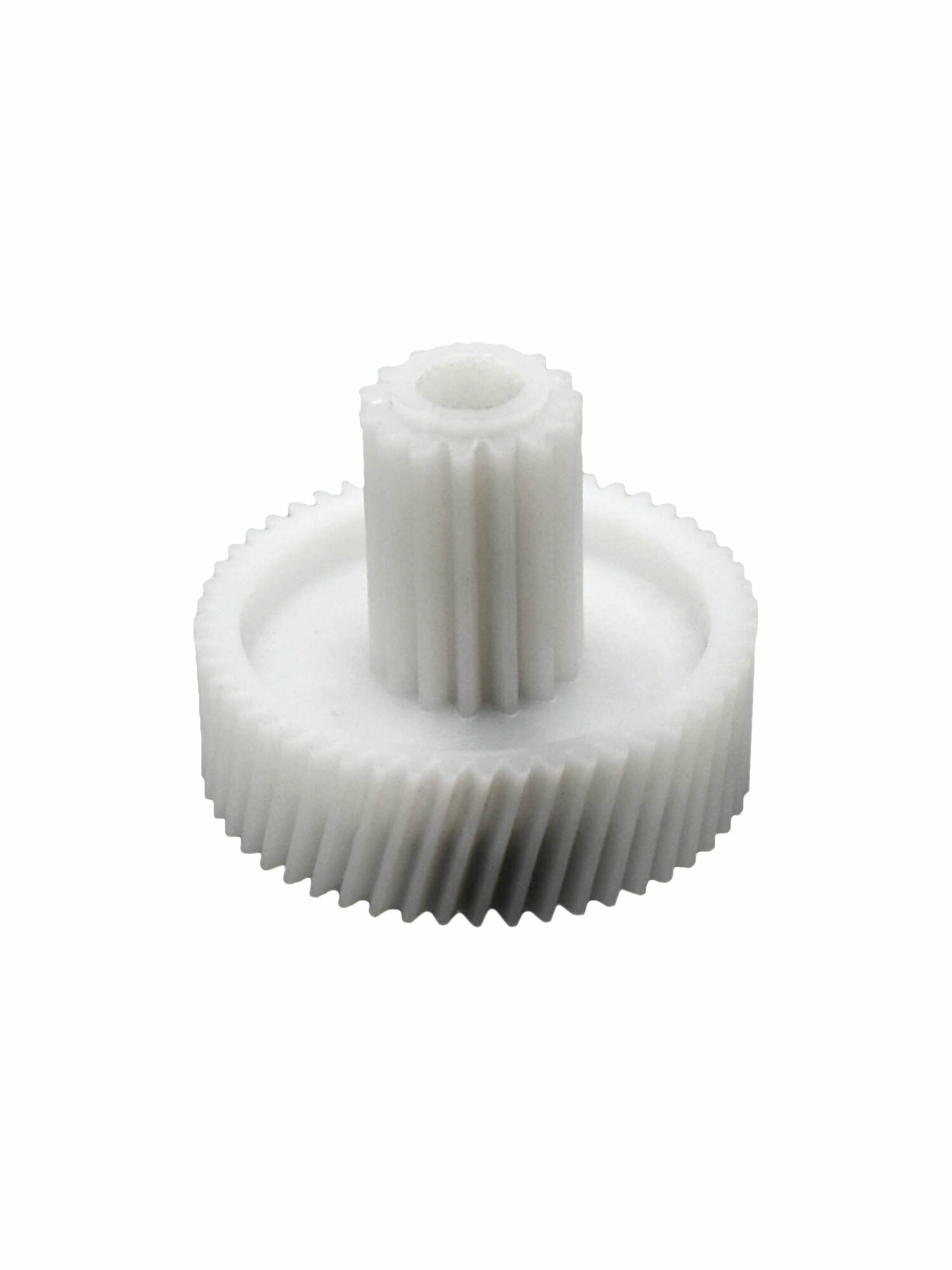 фото Шестерня для мясорубки Elenberg, Panasonic, белая, с медной втулкой, 15 прямых и 52 косых зубьев