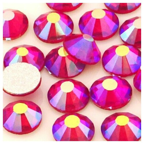 Стразы ss12(3 мм) Лайт Сиам АБ холодной фиксации 1440 штук, стеклянные, для гимнастики, фигурного катания и дизайна одежды