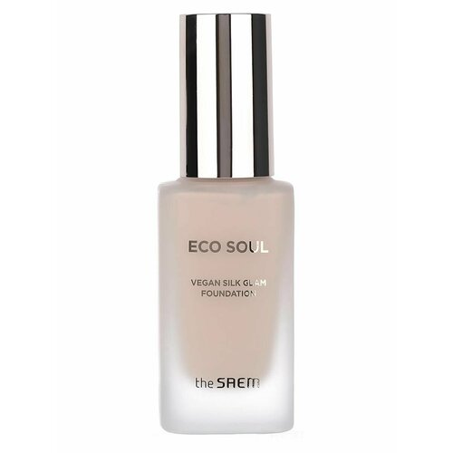 Веганская тональная основа The Saem Eco Soul Vegan Silk Glam Foundation SPF42 PA++ 19 Pale Beige