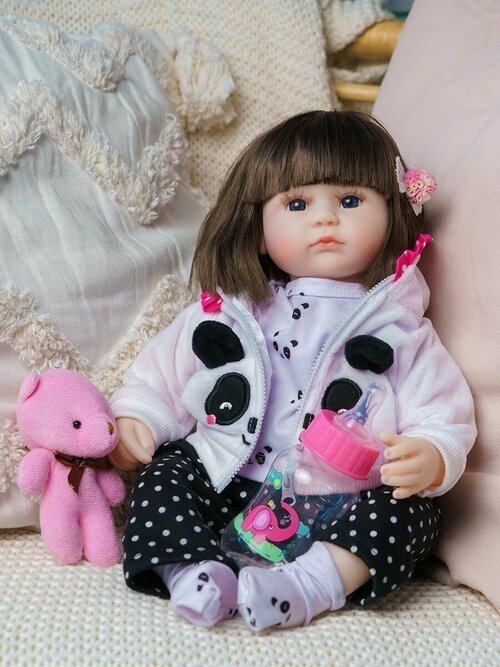 Мягконабивная кукла Реборн девочка Вики, 42 см
