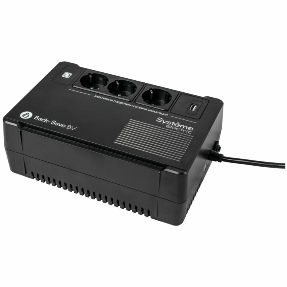 Источник бесперебойного питания Systeme Electriс Back-Save, 400VA/240W, 230V, Line-Interactive, AVR, 3xSchuko, USB charge(type A), USB (BVSE400RS) Systeme Electric - фото №20