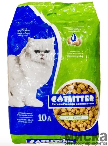 фото Catlitter Наполнитель для кошек, гигиенический древесный 10л
