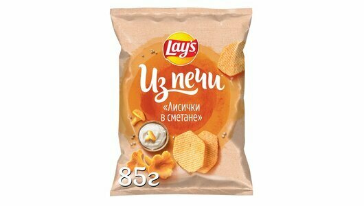 Чипсы картофельные Lay's Из печи Лисички в сметане 85г