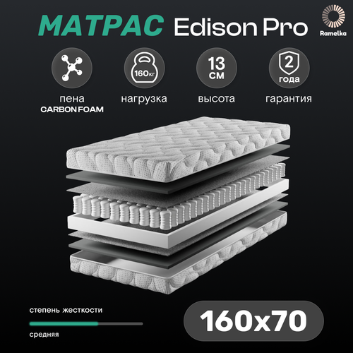 Детский матрас Ramelka Edison Pro 160х70