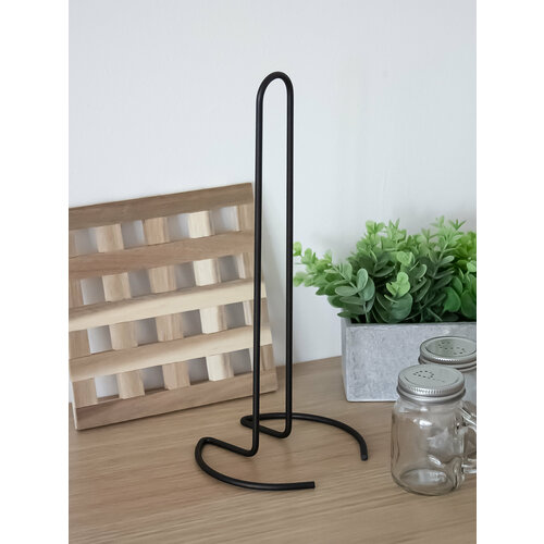 Держатель для бумажного рулонного полотенца 12*12*30 см Черный муар