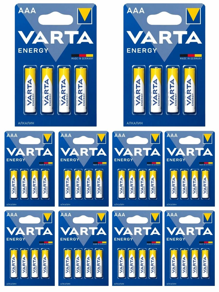 Батарейки VARTA ENERGY AAA LR03 мизинчиковые 40 шт