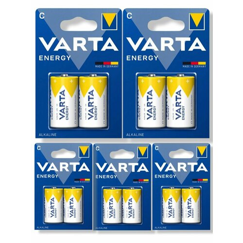 Батарейки VARTA ENERGY C / LR14 / R14, тип C, 1,5v, щелочные, 10 шт