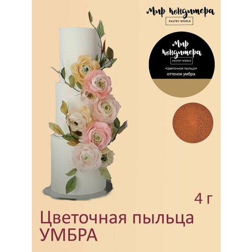 фото Цветочная пыльца - пищевой краситель кондитерский, оттенок умбра мир кондитера pastry world