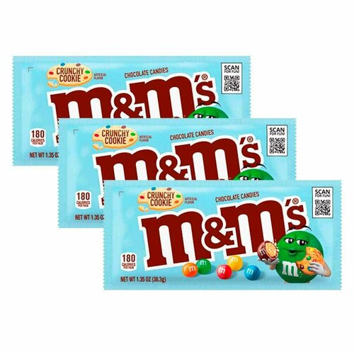 Драже M&M's Crunchy Cookie с хрустящим печеньем (США) 38,3 г (3 шт)