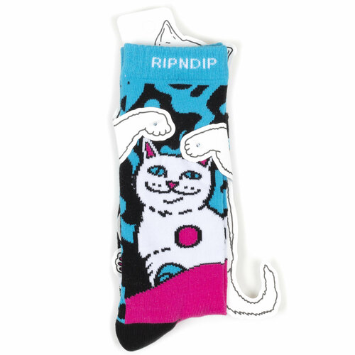 Носки RIPNDIP Носки с котом Лордом Нермалом Ripndip Socks, размер Универсальный, мультиколор носки ripndip носки с котом лордом нермалом ripndip socks размер универсальный черный голубой