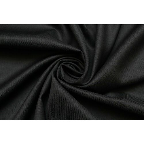 Ткань костюмная Toccini чёрная с лёгкой серой ниточкой, ш154см, 0,5 м