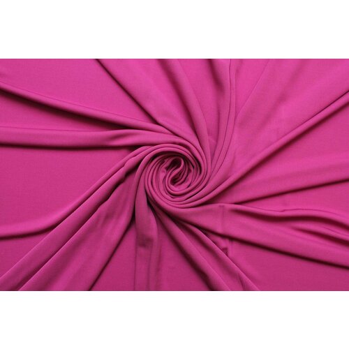 Ткань Трикотаж-креп стрейч цвета тёмной фуксии, ш134см, 0,5 м
