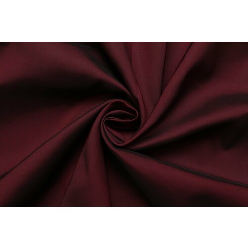 Ткань Тафта-стрейч тёмно-бордовая, ш120см, 0,5 м