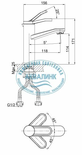 Смеситель для раковины D&K - фото №10