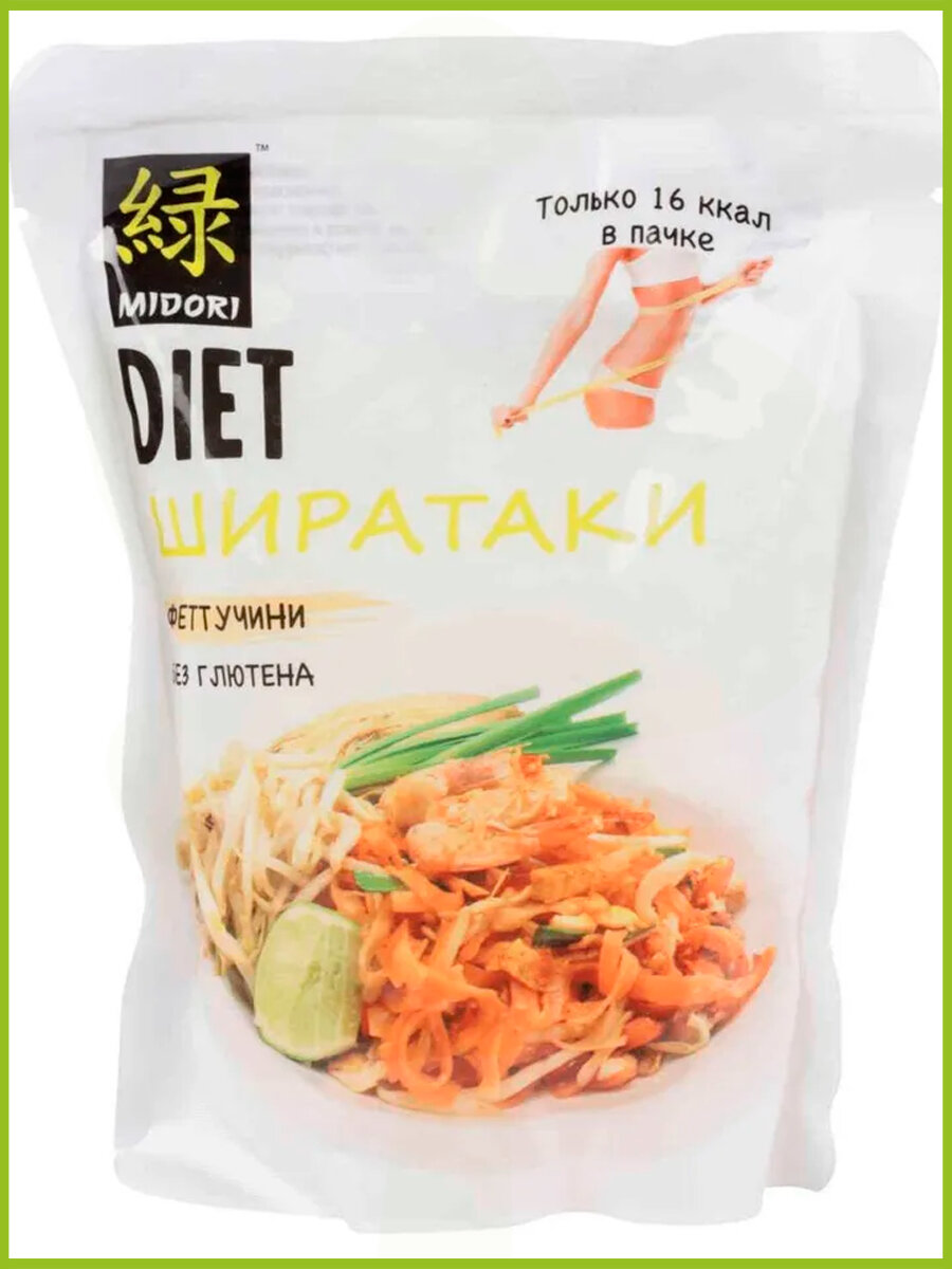 Midori Лапша Ширатаки Феттуччине 200г. — купить в интернет-магазине по ...