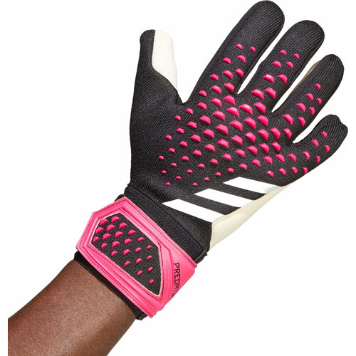 Вратарские перчатки adidas, размер 8, розовый, черный