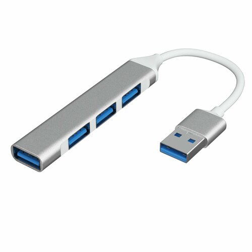 USB 20 концентратор разветвитель хаб GSMIN B15B 4x USB 20 переходник адаптер 23 см Серебристый 39900₽