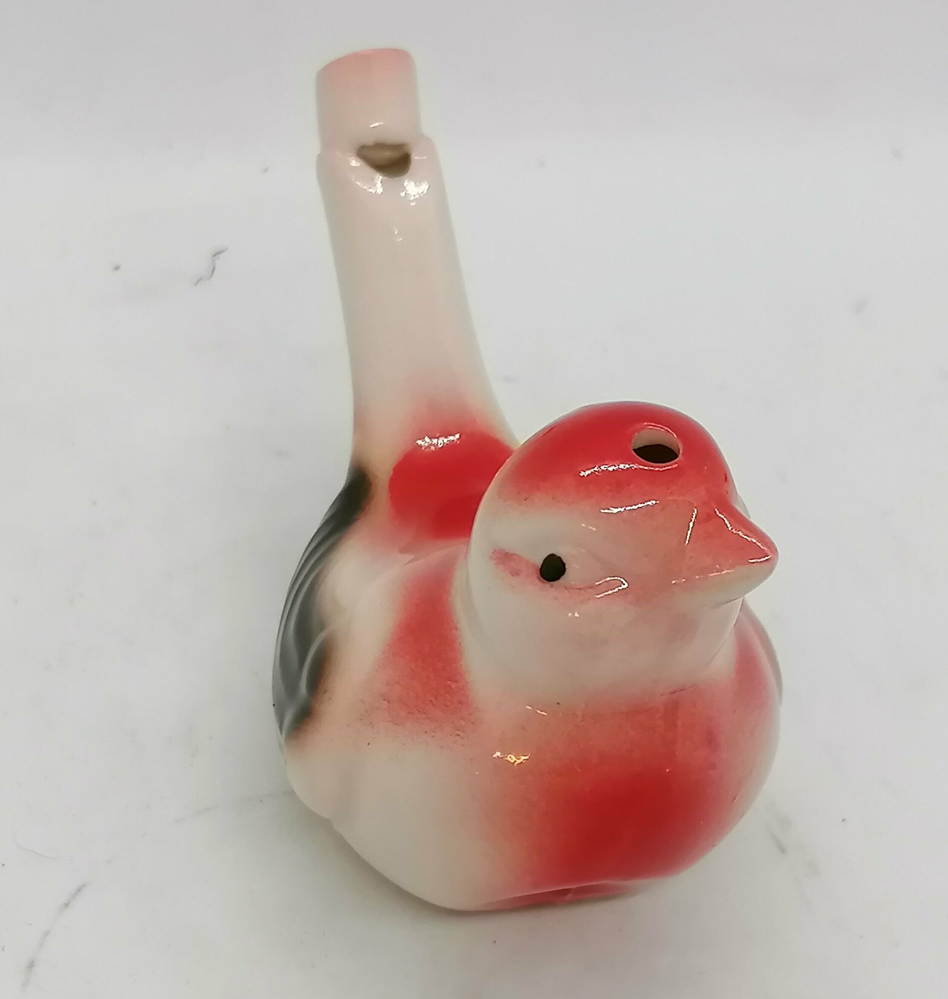 Свистулька фарфоровая "снегирь" — фото 1