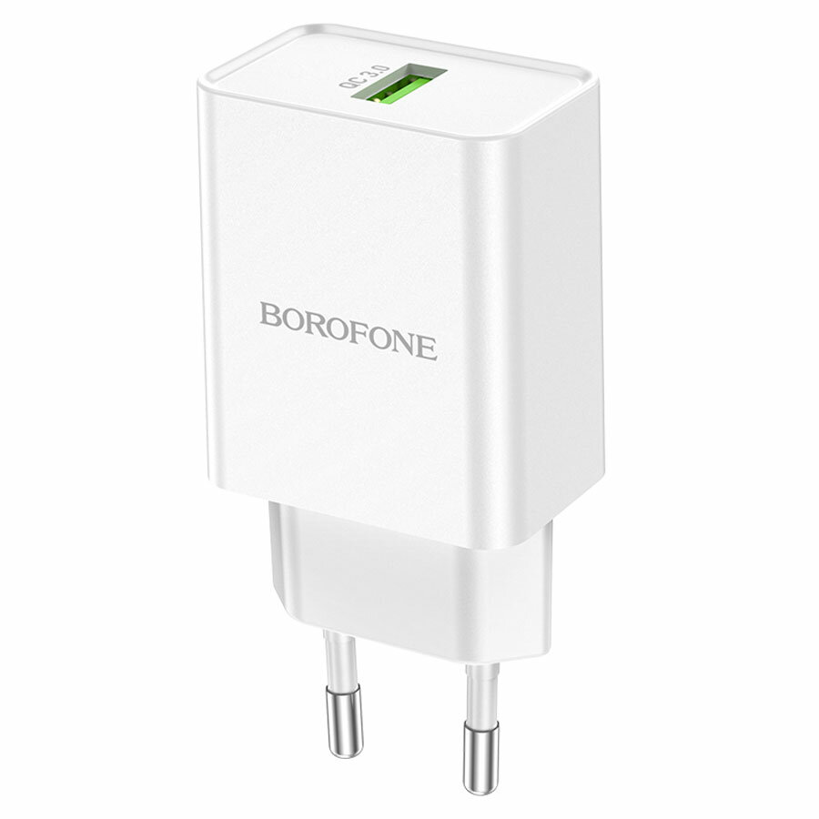 Сетевое зарядное устройство BOROFONE BN5 Jingrui single 1xUSB, 3.0A, 18W, белый