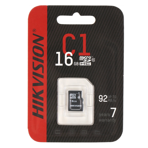 Карта памяти MicroSD 16гб Hikvision HS-TF-C1(STD)/16G/ZAZ01X00/OD карта памяти microsd 128гб hikvision hs tf c1 std 128g adapter