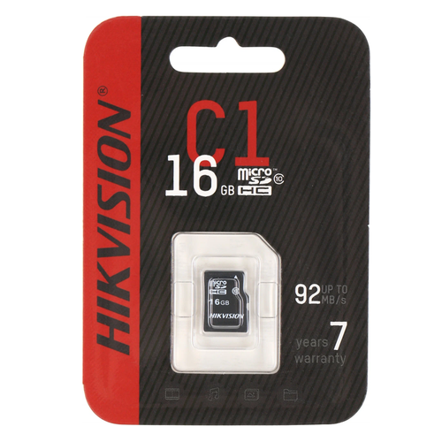 Карта памяти MicroSD 16гб Hikvision HS-TF-C1(STD)/16G/ZAZ01X00/OD карта памяти hikvision microsdhc 32gb hs tf c1 std 32g zaz01x00 od