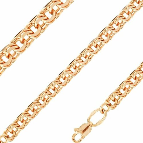 Цепь Citrine Цепь из золота ЦБ04045А диаметром проволоки 40, красное золото, 585 проба, длина 45 см, средний вес 6.25 г, золотой