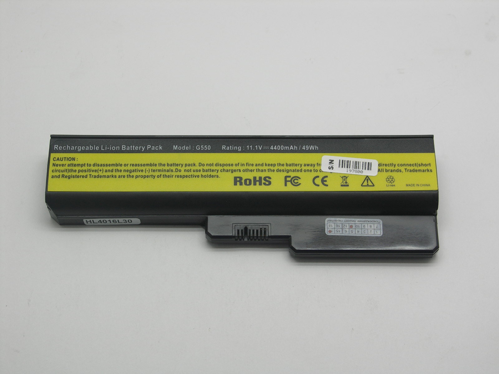 Акб Lenovo IdeaPad G555 G550 G530 B550 G430 G455 B460 G450 Series 11.1V 4400mAh PN: L08S6Y02 L0804C02 (BAT-LE-10)