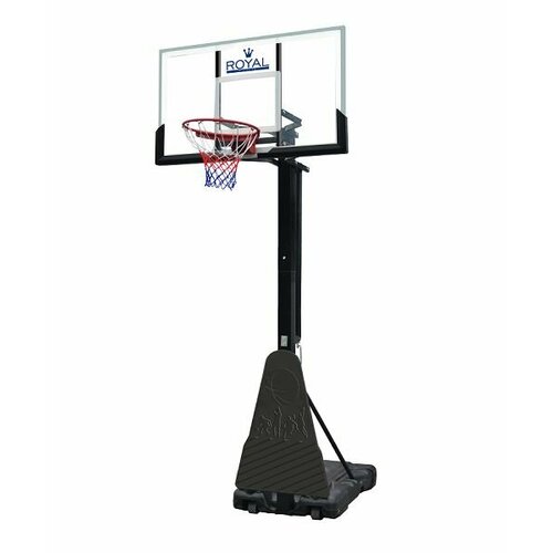 фото Мобильная баскетбольная стойка royal fitness s023 высота регулируется, диаметр кольца 45 см, щит из поликарбоната