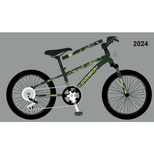 Велосипед горный 24 дюйма подростковый 7-скоростей LTWOO A-2 на рост 135-155см COMIRON REBEL хаки 1599900₽