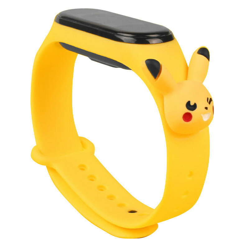 фото Детские цифровые часы. Наручные электронные детские часы. Силиконовые детские часы, Черные икки Маус