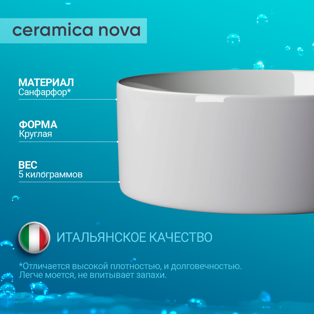 Раковина накладная Ceramicanova ELEMENT 36 CN6032 - фотография № 11