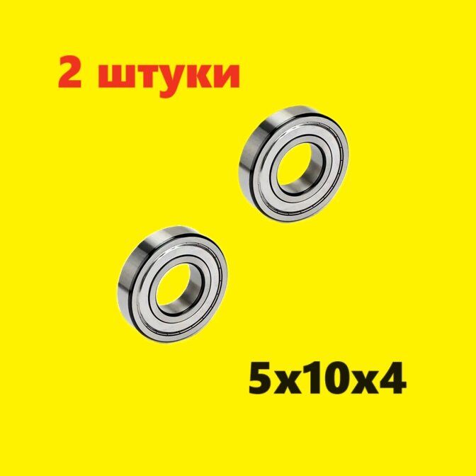 Подшипники 5x10x4 мм 2шт - TRA5115, TRA5115A закрытый подшипник 5х10х4mm миллиметров MR105-2RS MR83 MR105ZZ L-1050 MR105