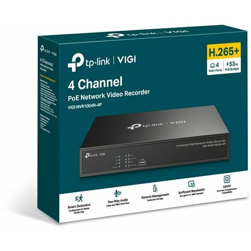 Видеорегистратор TP-Link NVR VIGI NVR1004H-4P 11340₽