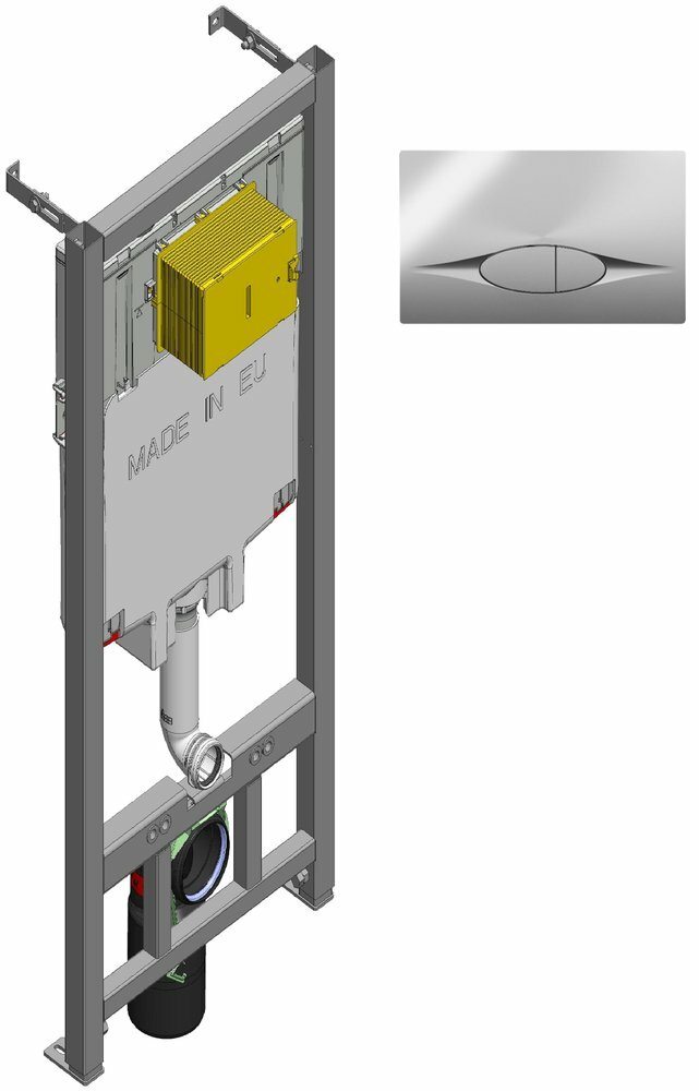 Система инсталляции для унитазов Jacob Delafon E21822-CP с кнопкой хром