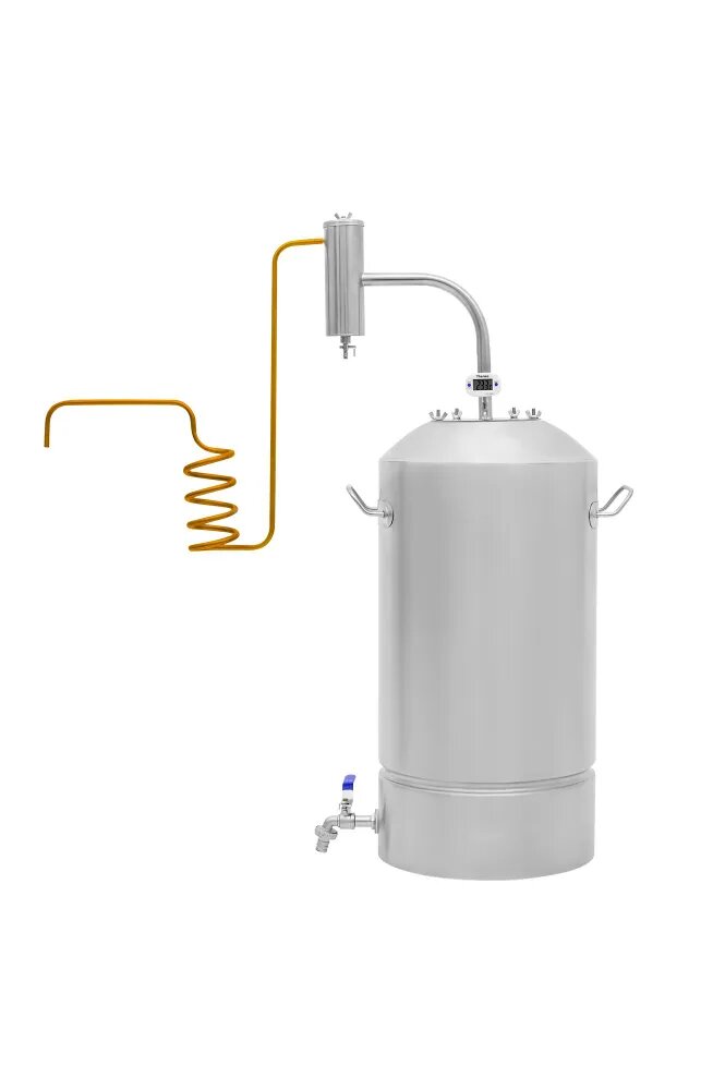 Самогонный аппарат дистиллятор Дачный PRO 25 л медный холодильник c зиговкой куба без водопровода