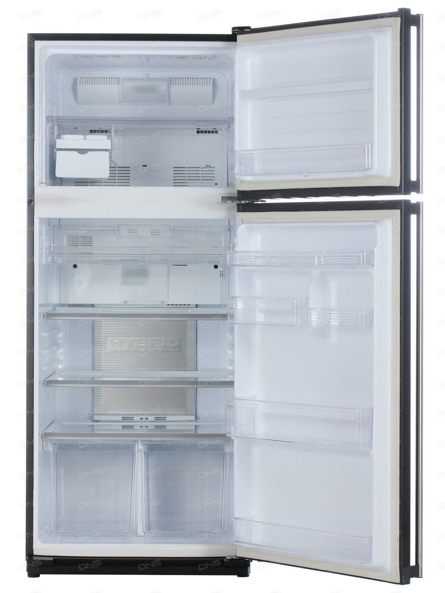 Холодильник с верхней морозильной камерой Широкий Sharp - фото №17