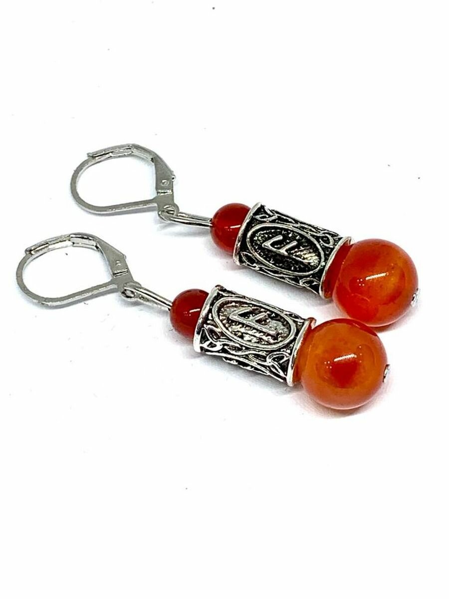 Серьги Вербица, размер 45 мм, серебряный — фото 1