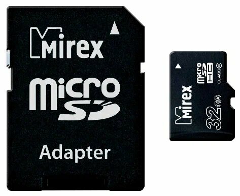 Флеш карта microSD 32GB Mirex microSDHC Class 10 (SD адаптер)