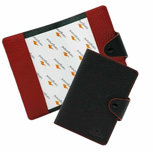 Обложка для паспорта Cangurione, черный, красный