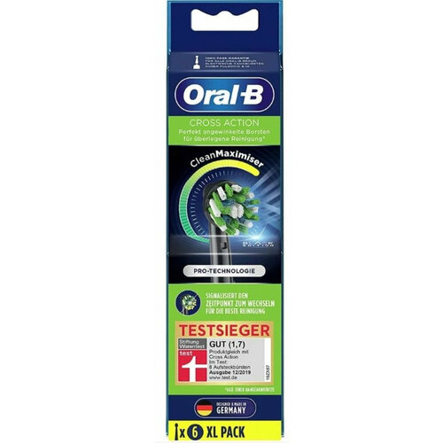 Насадка для зубных щеток Oral-B CrossAction CleanMaximiser (упак:6шт) насадка сменная для электрических зубных щеток crossaction cleanmaximiser oral b орал би 6шт