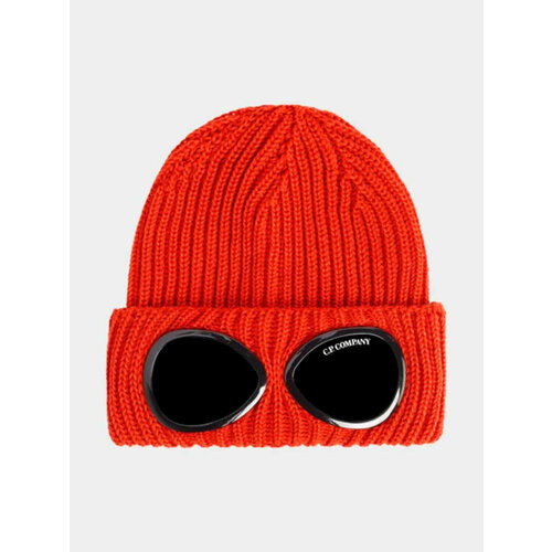 Шапка бини C.P. Company Extra Fine Merino Wool Goggle, размер Onesize, оранжевый шапка c p company extra fine merino wool goggle beanie