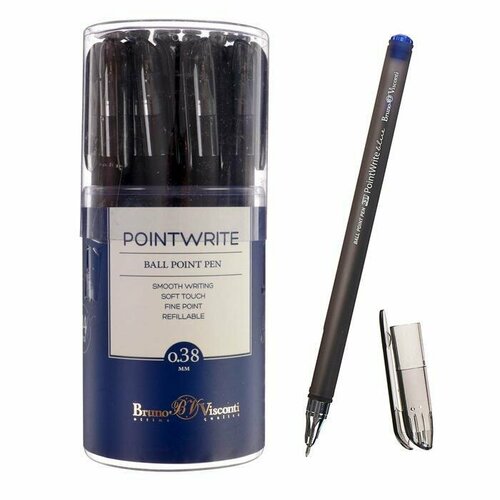Ручка шариковая PointWrite. Ice, узел 0.38 мм, синие чернила, матовый корпус Silk Touch (2 шт)