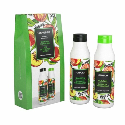 Marussia Подарочный набор MARUSSIA Персик шампунь для всех типов волос 400 мл бальзам 400 мл 560₽