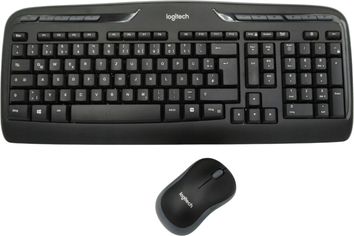 Комплект клавиатура + мышь Logitech Wireless Combo MK330, черный, английская/русская
