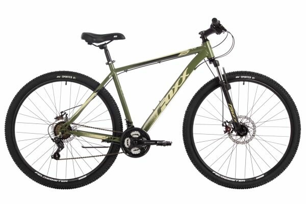 Велосипед FOXX 29" CAIMAN зеленый, сталь, размер 20" 2024 год