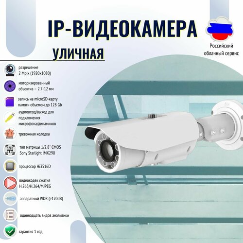 IP-видеокамера 2 Mpix11 видов аналитики CVBS 5000000₽
