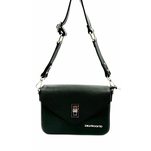 Сумка кросс-боди Di Gregorio 9888, фактура зернистая, черный